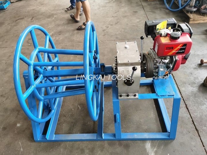 Motorised Cable Take Up Winch Machine Conductor Stringing Machine