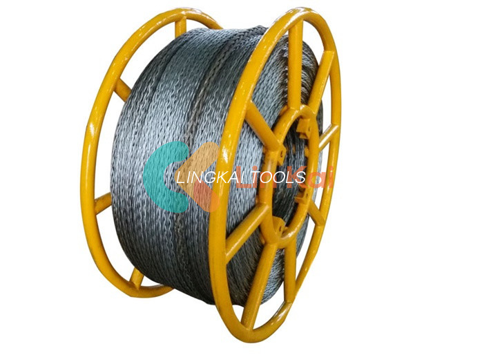 XII Strands Fortitudo Galvanized Anti Twist Steel filum Funem 20mm trahens quattuor Bundled conductores de tradenda linea