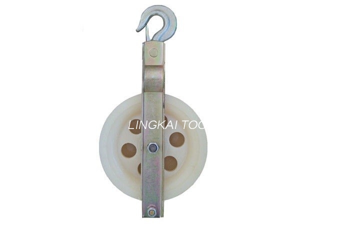 Single Sheave Cable trahens trochleae cum Hook enim Stringing cable conductor