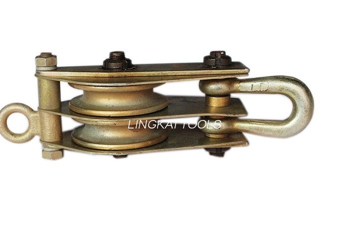 Duae Rotae Hoisting Clausus Cable trahens Trochleae circum oculum Type 5T De Ferro