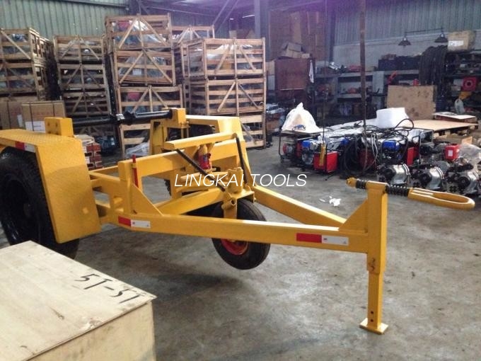 3 Ton Underground cable Tools Filum Spool trailer Cum Plus Run Brake System