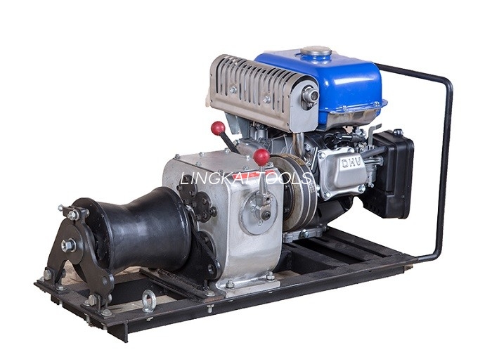 JJM1Q Line Construction 1 Ton Winch , Cable trahens Gasoline nectunt Winch