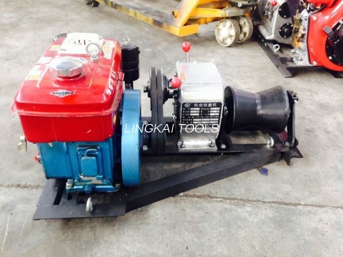 Portable Winch Puller Cylindrica figura Cum aqua refrigeratum Diesel Engine