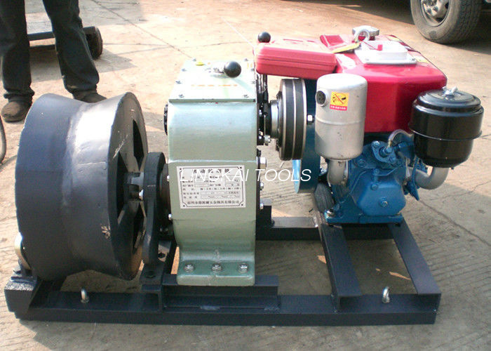 Power Construction Diesel Powered Winch , Cable Pulling Engine Powered Winch