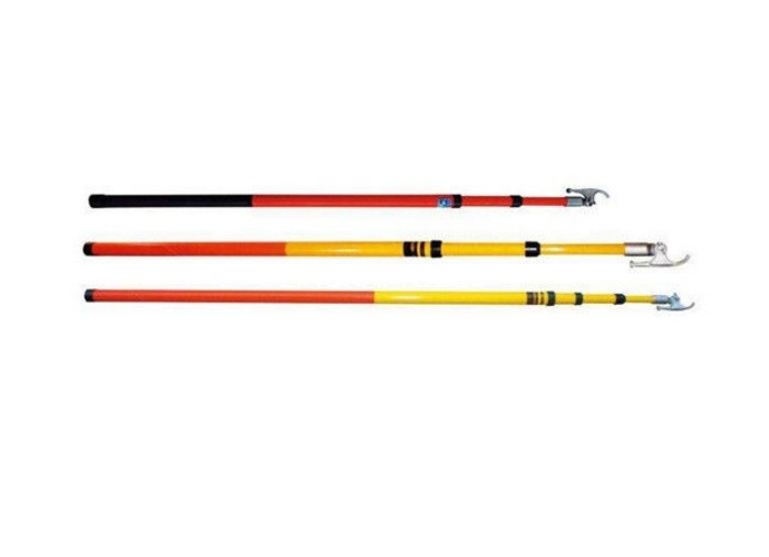 500KV Voltage 7.5M Electrical Hot Stick Insulation Telescopic Fibreglass