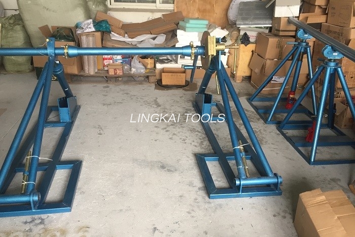 70 KN Underground Cable Tools Mechanica Cable Drum Elevatio Jack For Stringing Construction