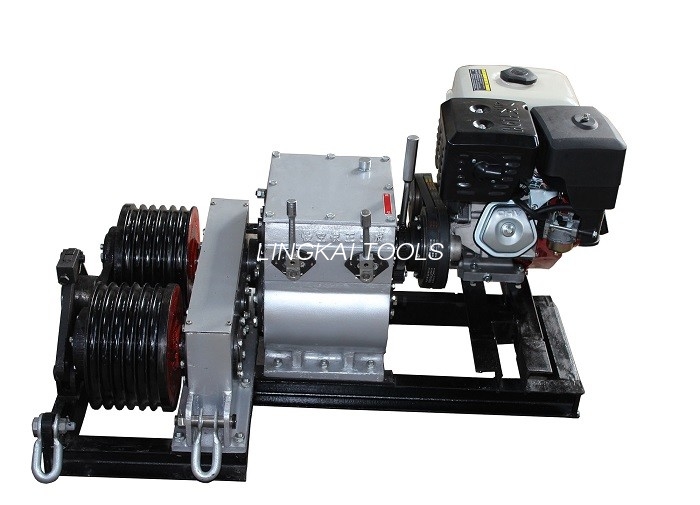 Honda Gasoline Engine nectunt Winch 5T Cum Duo cable Drums For Wire Funem trahens