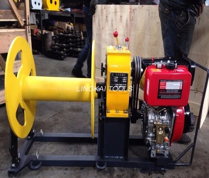 III Ton cable Winch Puller / Cable nectunt filum Funem trahens Winch in linea Construction