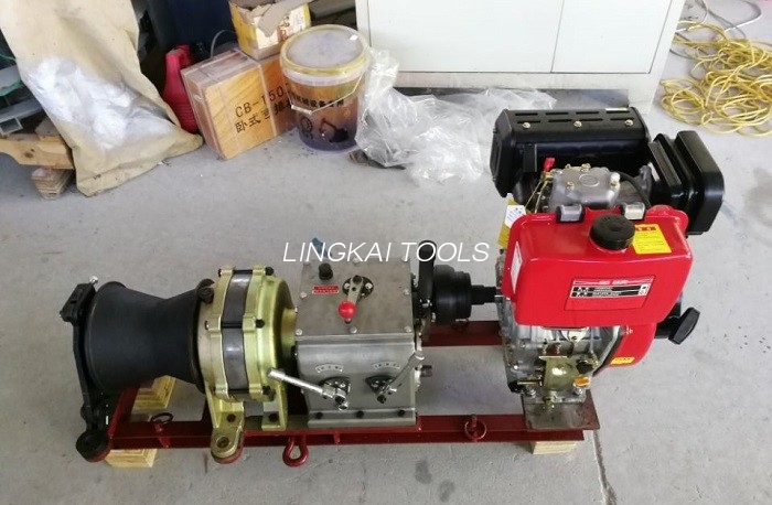 5 Ton Fast Speed ​​Diesel Small Cable Puller Single Capstan For Power Line Construction