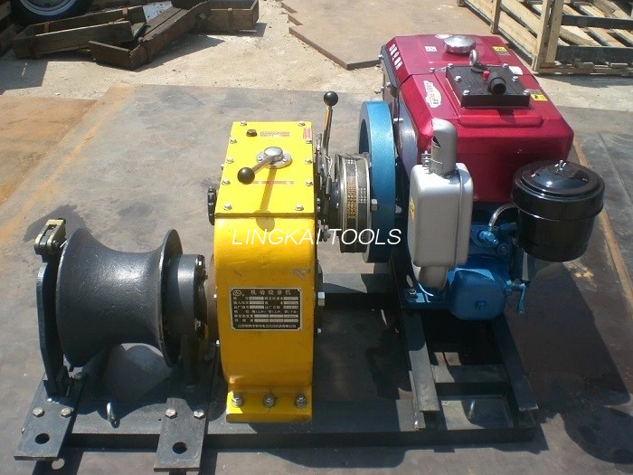 Diesel Cable Power Construction Winch Levabit 80KN 8 Ton ISO Approbata