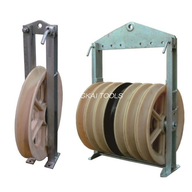 Construction 60KN 660mm Stringing Triple Pulley Clausus